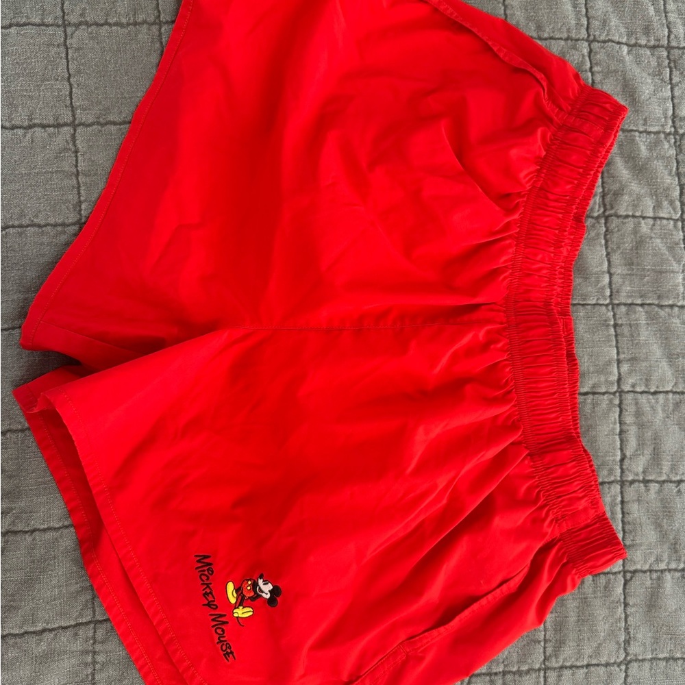 Disney Red Mickey Mouse Athletic Shorts